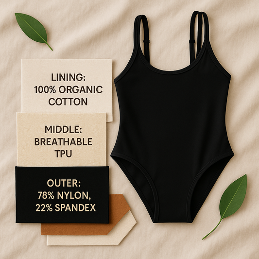 Understanding the Sustainable Fabric Composition of Our Period Swimsuits