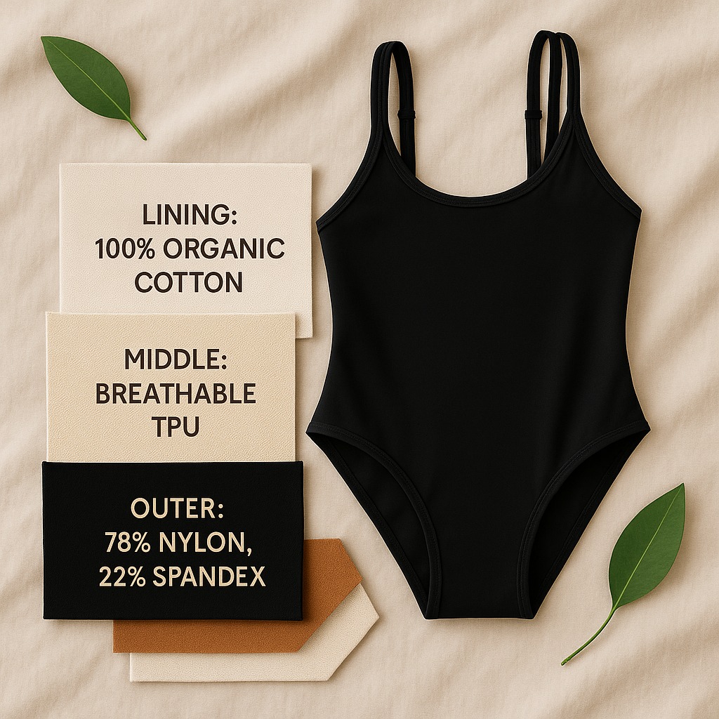 Understanding the Sustainable Fabric Composition of Our Period Swimsuits